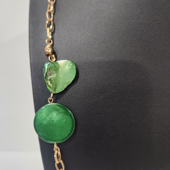 NWT Gold Tone Semi-Precious Necklace - Picture 3 of 4